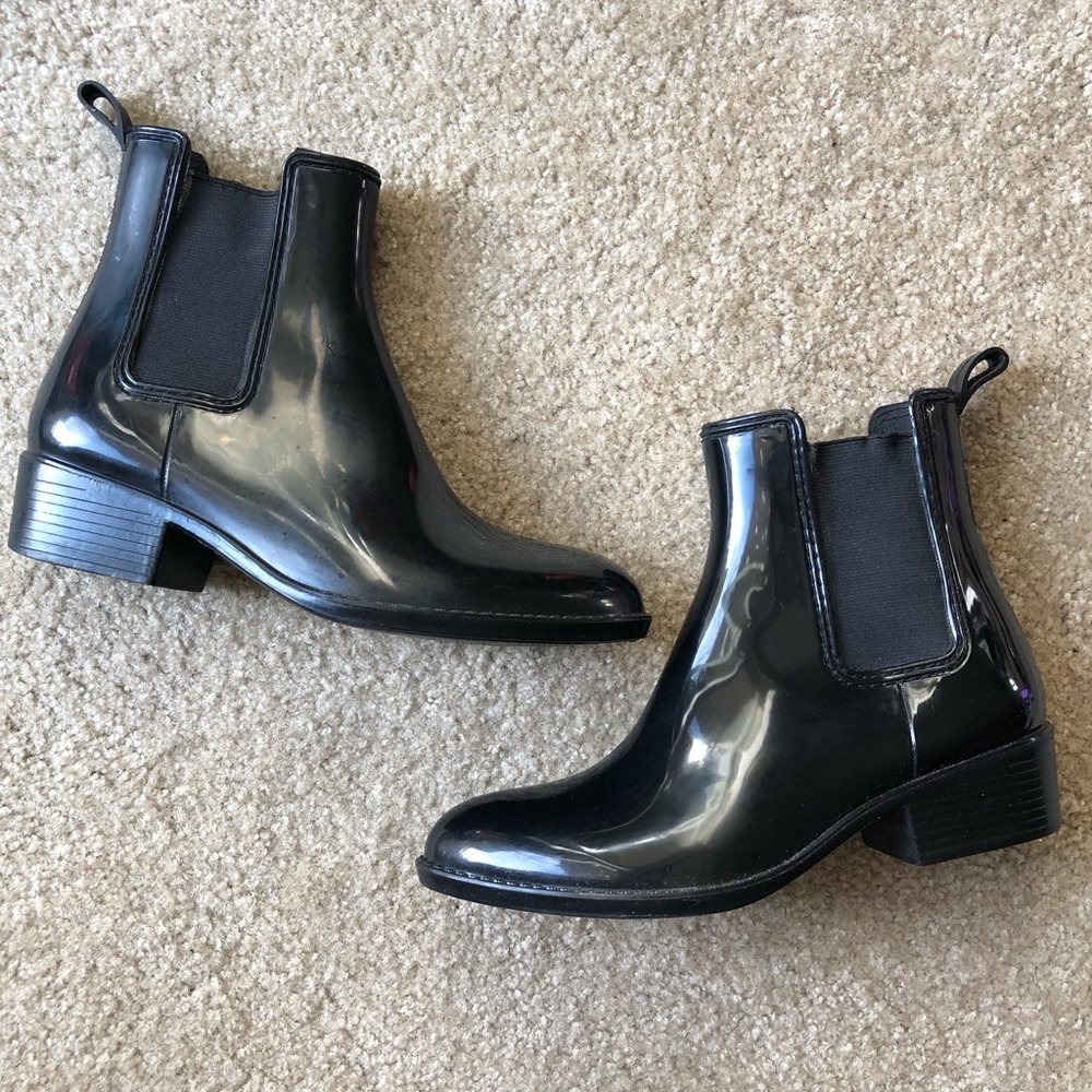Jeffrey Campbell Black Rain Booties | 9